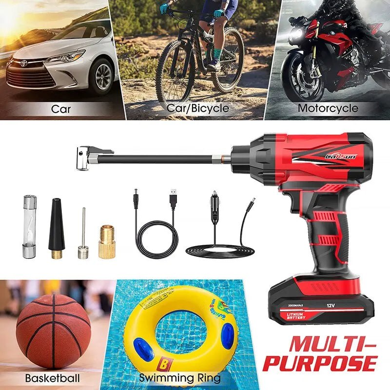 gonfleur pneu voiture multiples usages